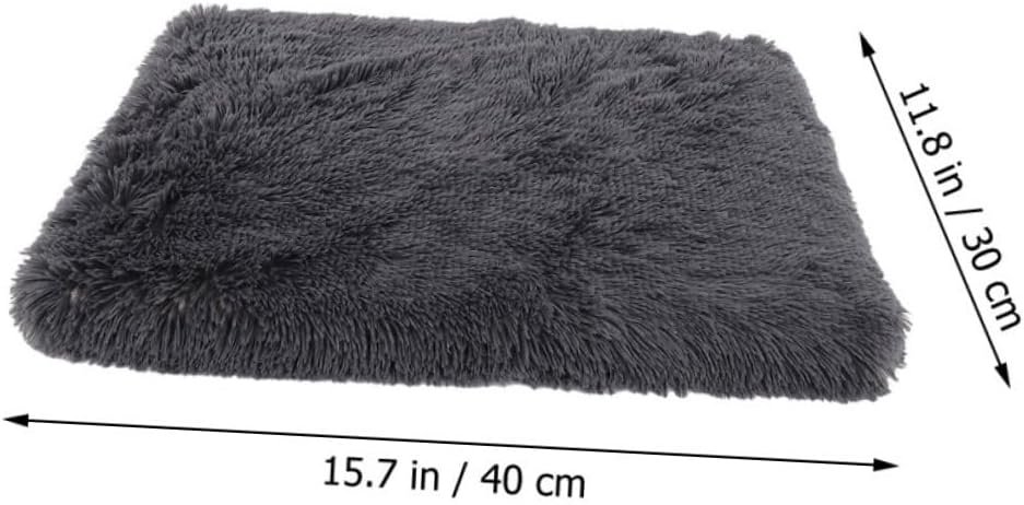Plush Square Dog Bed Deep Sleep Pet Cushion Warm Puppy Cat Mattress for Indoor Use Soft Durable Cloth Material Cozy Non Slip Cushion for Dogs and Cats Dark Gray S - Image 2