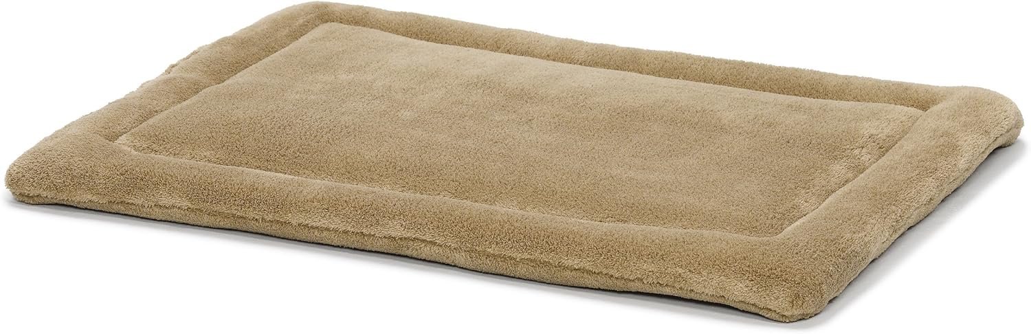 Taupe Micro Terry Pet Bed, Ultra-Soft & Cushioned Crate Pad for 18-inch Crates, Machine Washable, for Small Dogs & Cats - Image 2